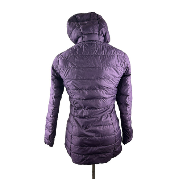 Eddie Bauer Lightweight Down Parka Hooded Puffer Jacket Purple Coat EB650 Small - Picture 6 of 16